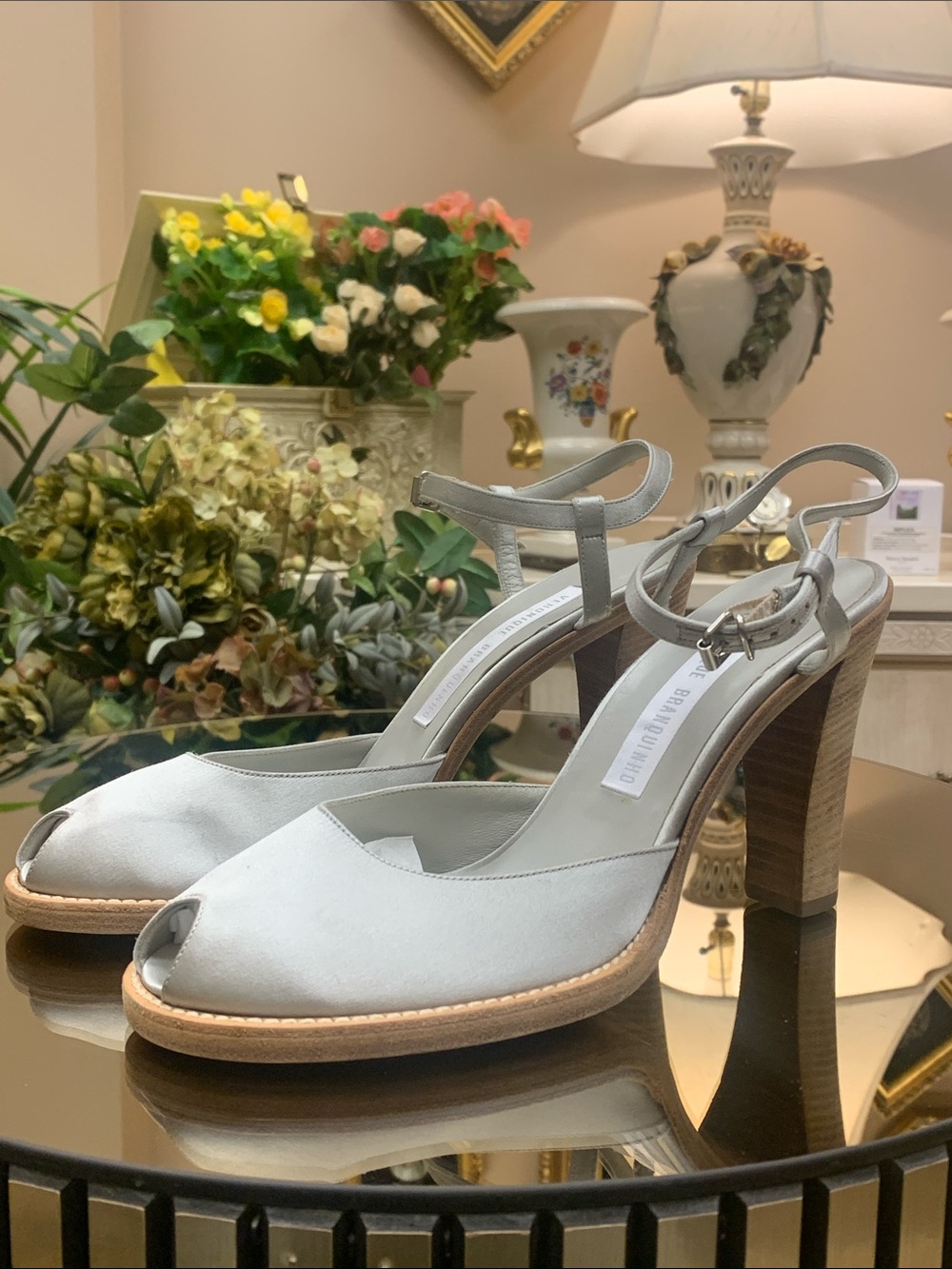 Veronique Branquinho silver satin Heel size 40